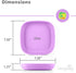 Re-Play Toddler Plates - 22 Oz. Deep-Walled Flat Kids Plates - Dishwasher & Microwave Safe - Made in USA - Set of 3-7.37" x 7.37" x 1.25" - A Prin...