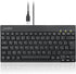 Perixx PERIBOARD-426ES Mini Teclado con Cable USB - Negro - QWERTY Español,Black...