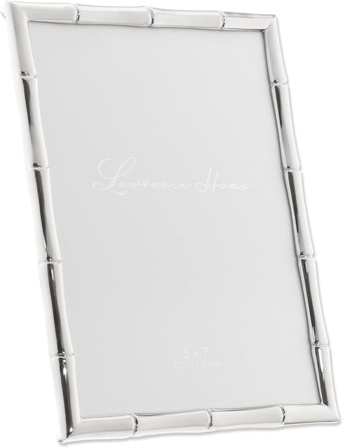 Lawrence Frames 710157 Silver Metal Bamboo 5x7 Picture Frame...