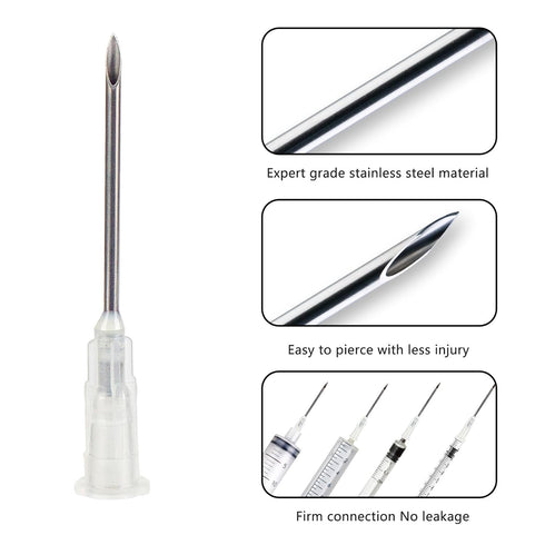 100 Pack Lab Tools 16Ga 1.25Inch (Individually Wrapped) 18Ga, 23Ga, 25Ga,21Ga, 22Ga, 27Ga, 30Ga, Industrial Dispensing Accessories, Luer Lock...