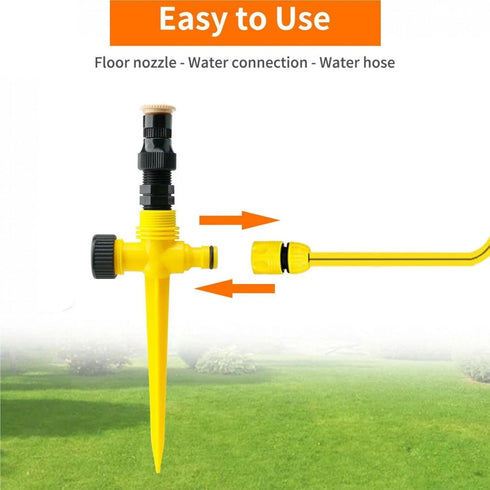 360° Rotation Auto Irrigation System Garden Lawn Sprinkler Patio, Garden Sprinkler Lawn Sprinkler, 90°/180°/360°, Adjustable at Will for Outdoor G...