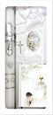 Lito First Communion Candle Set for Boys - White Silver Cross Candle Set Kit for Holy 1st Communion - (English)...