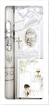 Lito First Communion Candle Set for Boys - White Silver Cross Candle Set Kit for Holy 1st Communion - (English)...