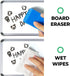 carrotez Retractable Dry Erase Markers, Low Odor White Board Markers, Bullet Tip, Thick Barrel, 12 Count, Black...
