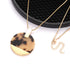 ARATLENCH Leopard Earrings Necklace Bracelet for Women Acrylic Circle Hoop Dangle Earring Long Disc Pendant Necklace Open Cuff Bangle Resin Cheeta...
