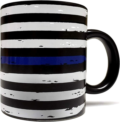 All Sale Outlet Thin Blue Line - Blue Lives Matter 11oz Matte Black Mug - Grade A Quality - Support Law Enforcement/Police Officer Cop - Foam Box ...
