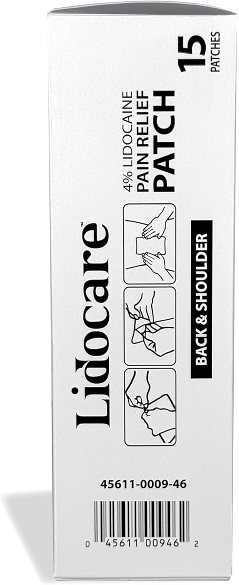 Lidocare Back and Shoulder 4% Lidocaine Pain Relief Patch 15 Count...