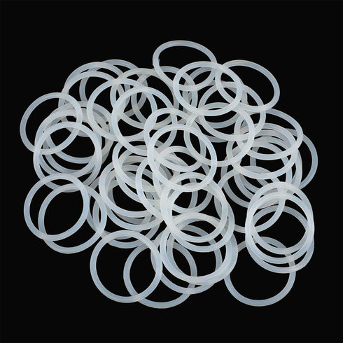 X AUTOHAUX Silicone O-Rings, 38mm OD 31.8mm ID 3.1mm Width VMQ Seal Gasket for Compressor Valves Pipe Repair, White, Pack of 50...