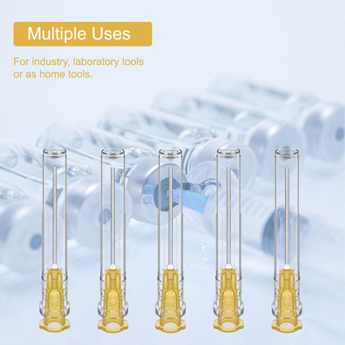 25Ga 1 Inch Luer Lock Industrial Dispensing Accessories, Individually Wrapped, Pack of 100, Lab Tools, Suitable for Refilling Liquid, Inks...