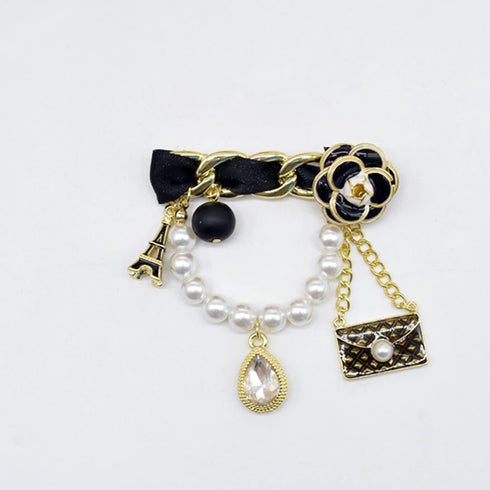 Vintage Fashion Eiffel Tower Pearl Brooch pins Brooches for Women Wedding/Banquet Jewelry...