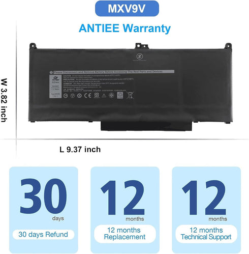MXV9V 60Wh Laptop Battery for Dell Latitude 5300 5310 7300 7400 E5300 E5310 E7300 E7400 Latitude 5300 5310 2-in-1, inspiron 7300 7306 2-in-1 Black...