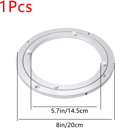 Geesatis Aluminium Alloy Turntable Bearing,5.5 Inch Round Dining Table Smooth Swivel Plate Hardware,Lazy Susan Hardware,1000 lbs Load Capacity,Pac...