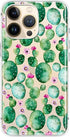 Blingy's for iPhone 13 Pro Case (6.1 inch), Cute Cactus Style Fun Succulents Design Transparent Soft TPU Protective Clear Case Compatible for iPho...