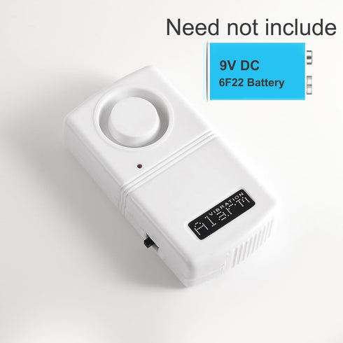 Window Glass Vibration Alarm with Super High Sensitivity, Door Alarm Vibration Sensors - Security Alarms for Glass Break Detection 120dB, Switch o...