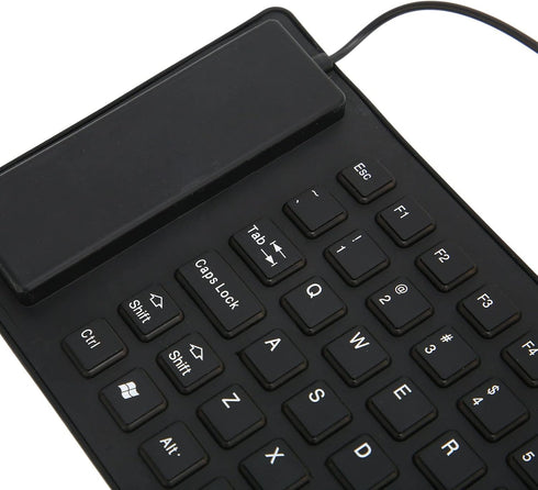VBESTLIFE Foldable Silicone Keyboard, USB Wired 85 Keys Waterproof Rollup Silent Typing Soft Touch Keyboard, Waterproof Flexible Keyboard for Lapt...