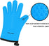 Heat Resistant Silicone Gloves for Cooking, Grilling, and BBQ Non-Slip Grip, Five-Finger Design with Inner Cotton Layer - Perfect for Handling Hot...