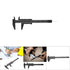 Plastic Vernier Caliper with Double Sided Scale High Accuracy 0.05mm Resolution 150mm for Eyebrow Stencil Makeup Student School Office Home(Black)...