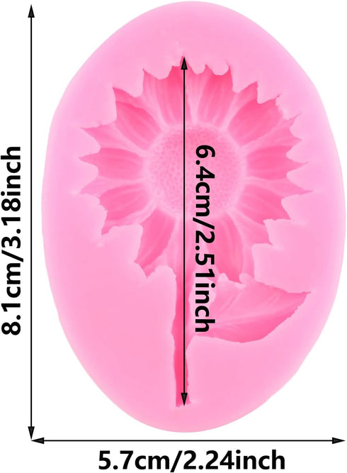 Sunflower Cake Fondant Molds Sun Flower Silicone Chocolate Candy Mold For Cake Decorating Cupcake Topper Gum Paste Polymer Clay...