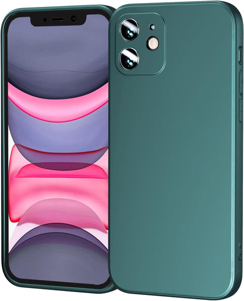 TENOC Phone Case Compatible with iPhone 11, Green Case Anti-Fingerprint Protective Bumper Matte Cover for 6.1 Inch...