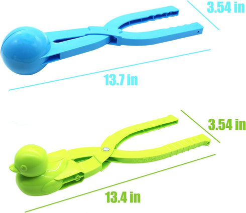 2 Pieces Snowball Maker,Large Winter Snowball Maker Clip, Duck and Snowball Shaped Snow Toys for Kids Outdoor Winter Play Snow Toys (Random Color)...