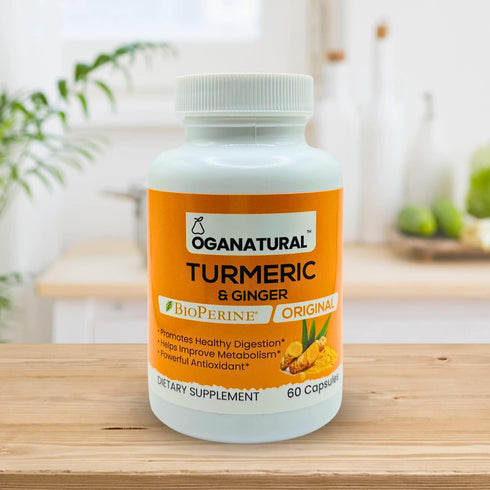 Turmeric Curcumin with BioPerine & Ginger 95% Standardized Curcuminoids - Natural Joint Support, Antioxidant, Nature's Turmeric Extract Supplement...