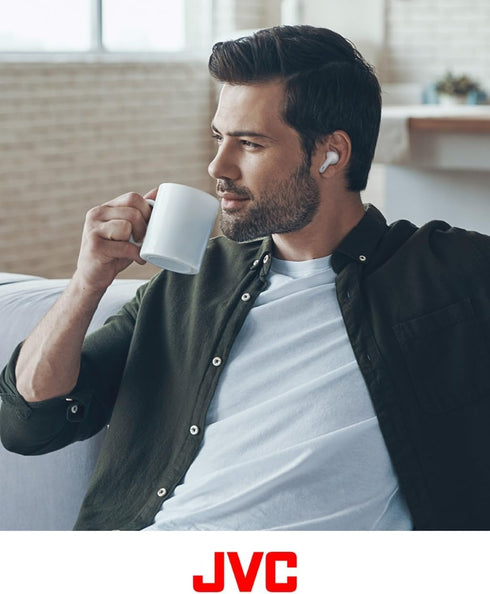 JVC Ultra Compact True Wireless Earbuds Headphones, Total 12 Hour Battery Life, Sound with 13mm Driver, USB-C Connection - HAB5TW (White)...