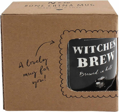 Something Different Wholesale Enchanting Witches Black & White Bone China Brew Boxed Mug – 9x12.2 Centimetres – Unique Design, Durable Material – ...