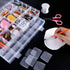 ZANZANYUHANG 36 Grids Clear Plastic Organizer Box, Craft Organizers and Storage, Bead Organizer with Adjustable Dividers, Jewelry Organizers and S...