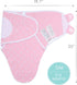 The Peanutshell Swaddle Blankets for Baby Girls, Cheetah & Ditsy Floral, 3 Pack Wrap Set, 2 Sizes (Medium/Large)...