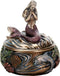 SUMMIT COLLECTION Decorative Art Nouveau Style Sirens of The Sea Mermaid Holding Hand Over Chest Praying Mermaid Fantasy Resin Jewelry Trinket Box...