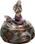 SUMMIT COLLECTION Decorative Art Nouveau Style Sirens of The Sea Mermaid Holding Hand Over Chest Praying Mermaid Fantasy Resin Jewelry Trinket Box...