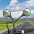 AtfArt Bike Mirror Handlebar Mount HD Bike Rear View Mirror Bicycle Mirrors for Handlebars Adjustable Rotatable Bike Mirrors Ride Safely (A-2 Pcs ...
