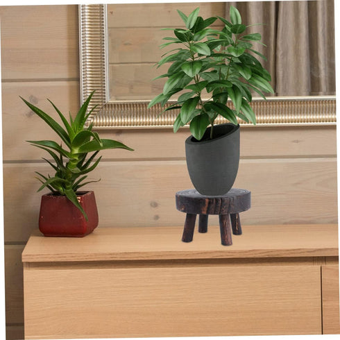 1pc Flower Pot Stand Outdoor Plant Rack Home Accents Decor Outdoor Decoration Freestanding Ladder Shelf Wood Plant Stand Wood Plant Stool Wooden O...