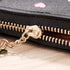 PU Leather Purse Wallet with Star Pendant Womens Credit Card Holder Small Purses with Card Slots Zipper Coin Purse with Embroidery Heart Pink...