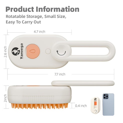 Cat Brush Dog Brush Cat Grooming Supplies Pet Supplies, Spritz Defur Comb For Cats Cat Brush For Shedding With Rotable Handle, Cloud Care Cat Hair...