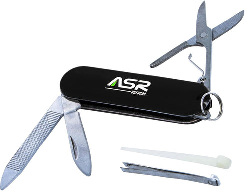 ASR Outdoor Mini EDC Small Pocket Knife Multi Tool - LOGO Black...