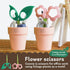 Cocone scissors in the shape of a flowerpot The scissors you won't lose Pen Stand Durable Extraordinarily sharp to cut Made in Japan. (Leaf)...