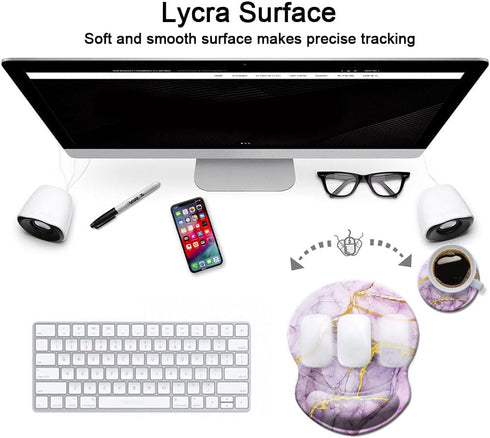 Mouse Pad with Wrist Support, Non Slip Mousepad Wrist Rest for Office, Computer, Laptop & Mac- Durable & Comfortable & Lightweight Ergonomic Suppo...