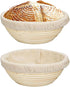 Round Bread Proofing Baskets 9 Inch with Liner Round Dough Proofing Bowls for Home Bread Making and Baking Set of 2...