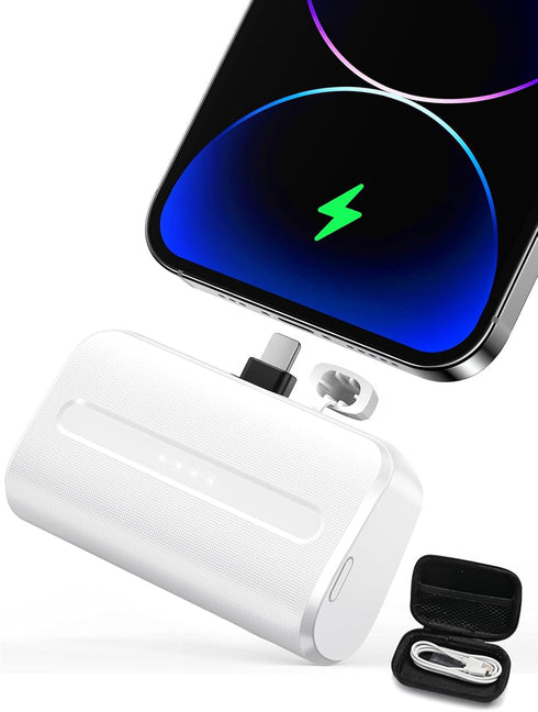 NEWDERY Mini Portable Charger for iPhone, 6600mAh 22W PD Power Bank Fast Charging with Carrying Case, Small Travel Battery Pack Compatible with iP...