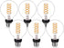 G80(G25) LED Edison Bulbs 60 Watt Equivalent, High Brightness Warm White 2700K Clear Glass Globe Light Bulb, Dimmable Antique LED Filament Bulbs, ...