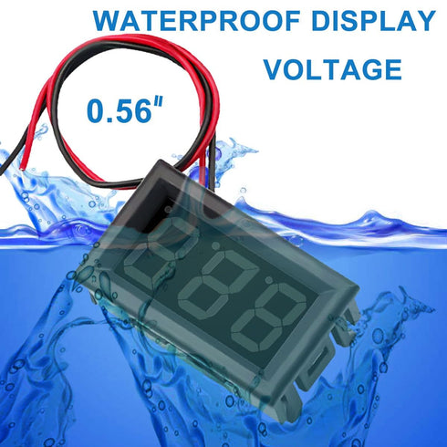Digital Voltage Display?10Pack 0.56" Two-Wire DC 3V-30V Blue LED Voltmeter Waterproof Display Voltage Tester Meter...