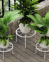1 Pack Metal potted plant stand, rust-proof iron flower pot stand, heavy duty pot stand for indoor patio(White)...