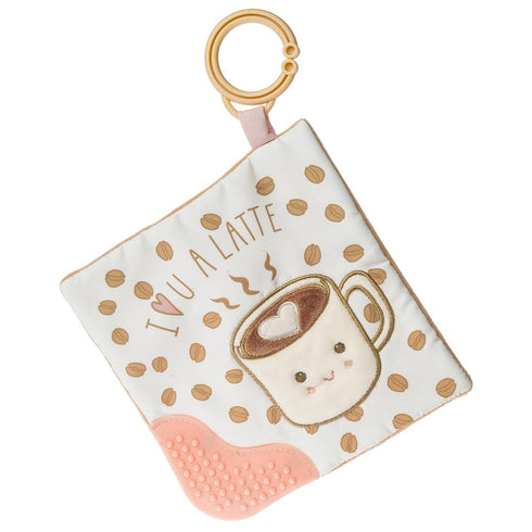 Sweet Soothie Crinkle Teether Toy with Baby Paper and Squeaker, 6 x 6-Inches, Latte...