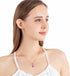 EVEVIC Austrian Crystals Teardrop Pendant Necklace for Women 14K Gold Plated Eco-friendly Brass Hypoallergenic Jewelry...