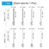 PATIKIL 10/12/14/16/18/20/22/24Ga x 1.5 Inch Stainless Steel Dispensing Needle Tips, 8Pcs Metal Glue Needle Tube Blunt Tips Luer Lock for Thick Gl...