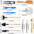 Andiker Mini Garden Tool Set, 12pcs Portable Gardening Hand Tools Set, Multiple Miniature Succulent Tools Set Easy to Carry for Seedlings, Bonsai,...