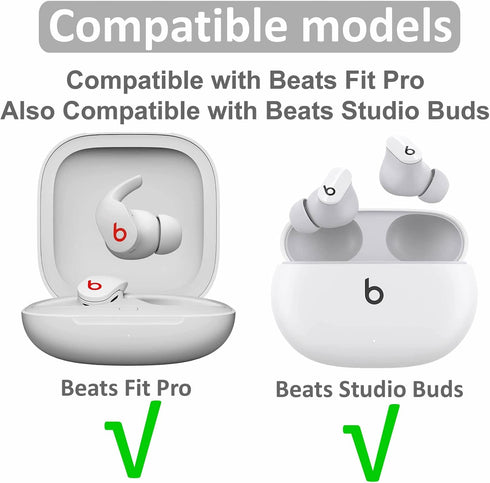 6 Pairs Double Flange Compatible with Beats Fit Pro Ear Tips Buds, S/M/L 3 Size Replacement Noise Reduce Silicone Wing Eartips Earbuds Earplug Fit...