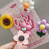 5 PCS Cute Flower Fridge Magnets, Cartoon Daisy Sunflower Cherry Blossom Refrigerator Magnets, Colorful Flower Magnets Office Home Kitchen Whitebo...