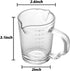 Espresso Shot Glasses 150ML Double Spouts Measuring Cup Triple Pitcher Milk Cup Wine Glass Pitcher Barista Measure Cup Liquid Heavy Glass Milk Cup...